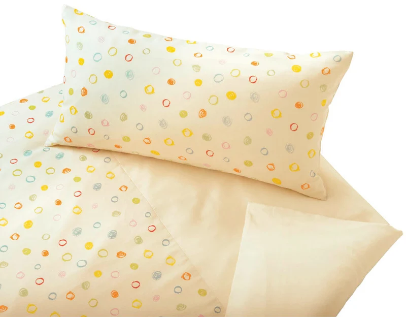 Bio Satin-Kinderbettwäsche Kritzelkreise