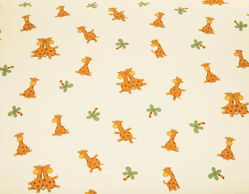Bio Satin-Kinderbettwäsche Giraffe