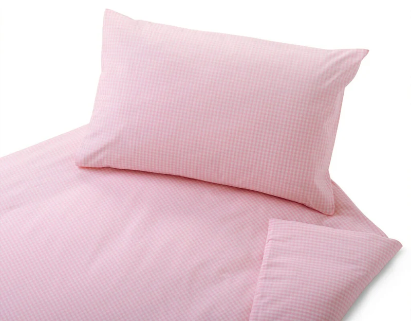 Bio Edel-Linon-Kinderbettwäsche Vichy Karo rosé