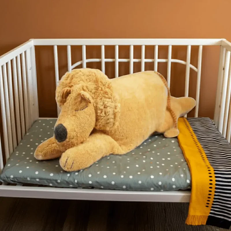 Bio Kuschelkissen Löwe aus Baumwolle – Spelzfüllung, GOTS