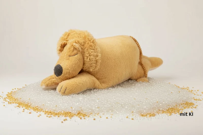 Bio Kuschelkissen Löwe aus Baumwolle – Spelzfüllung, GOTS