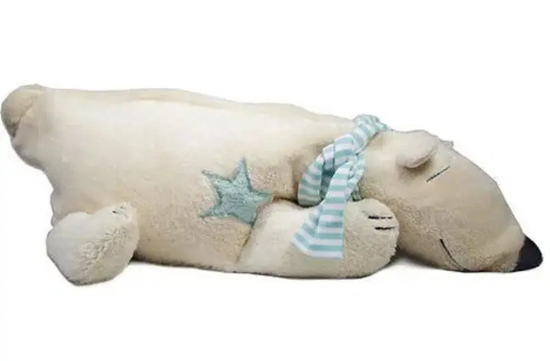 Bio Kuschelkissen Eisbär aus Baumwolle – Spelzfüllung, GOTS
