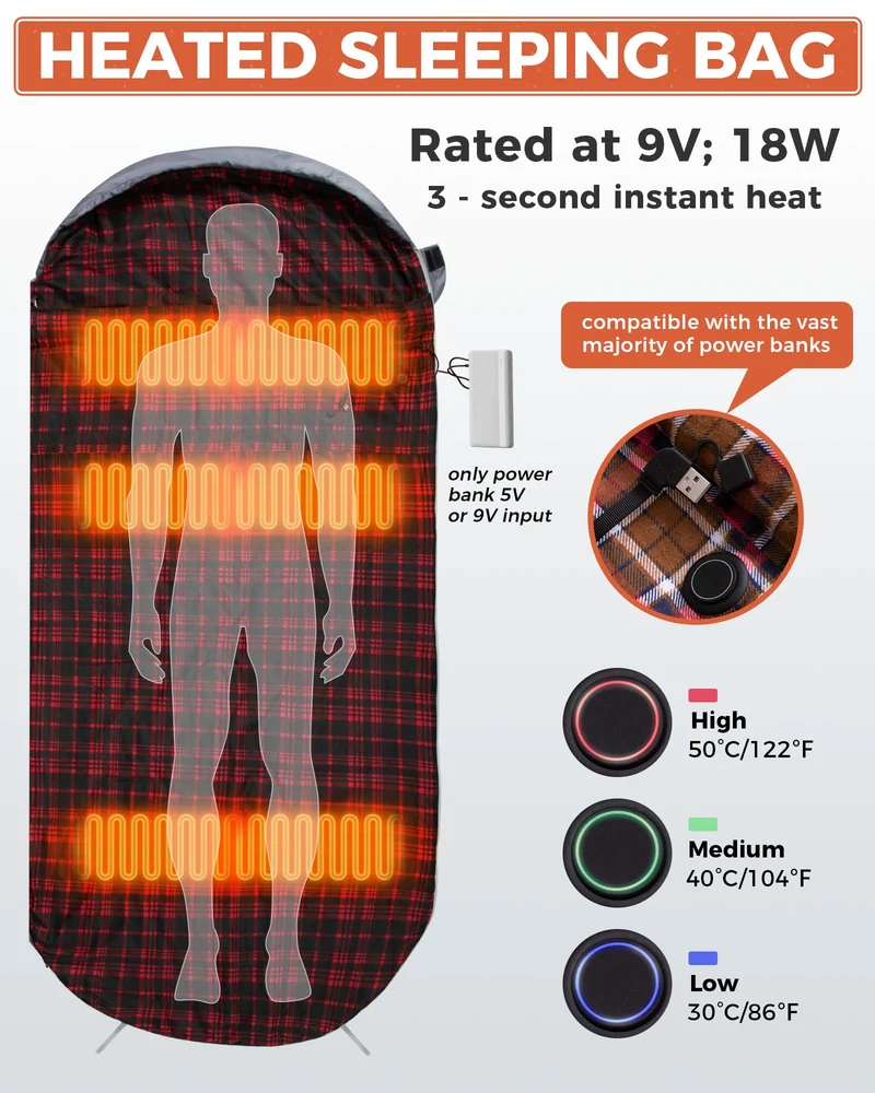 KingCamp FREESPACE HEATING 250 Heated Sleeping Bag