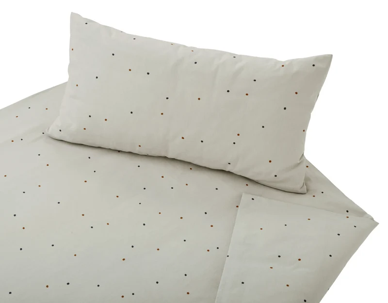 Bio-Bettwäsche Dancing Dots Leinen