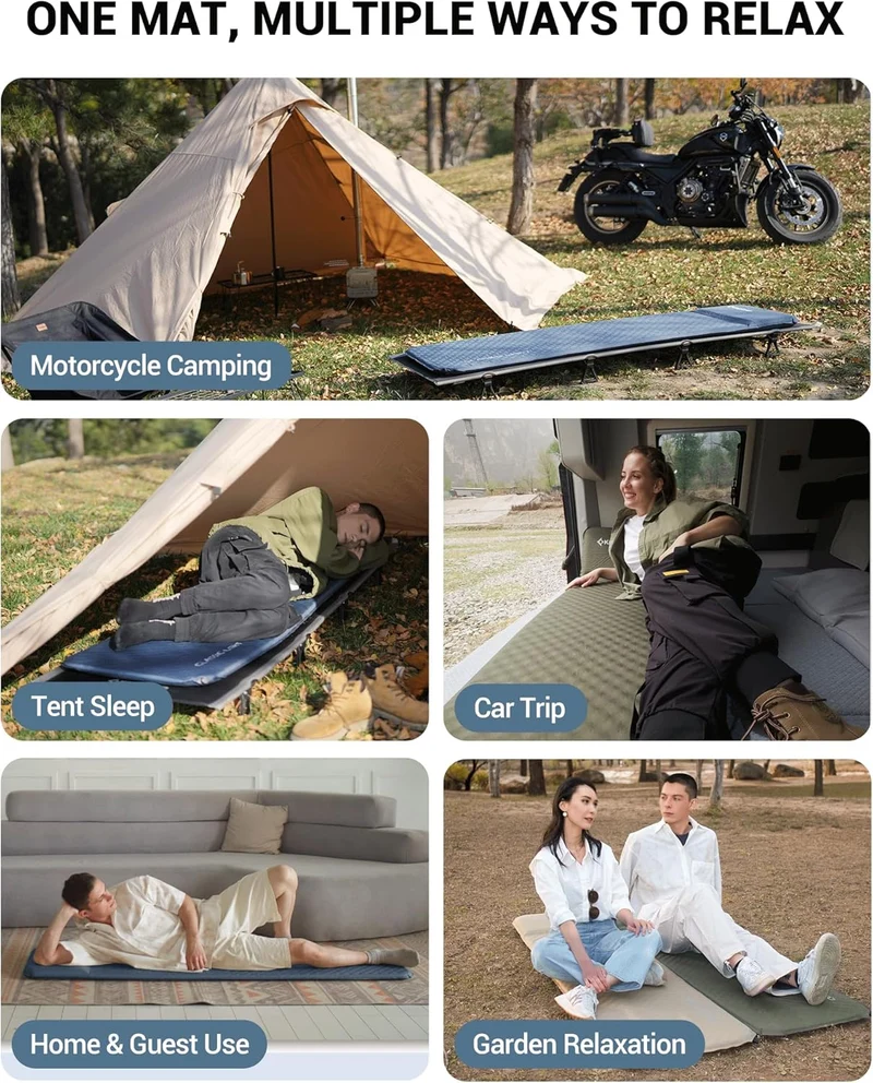 Self-Inflating Sleeping Pad with Pillow-L