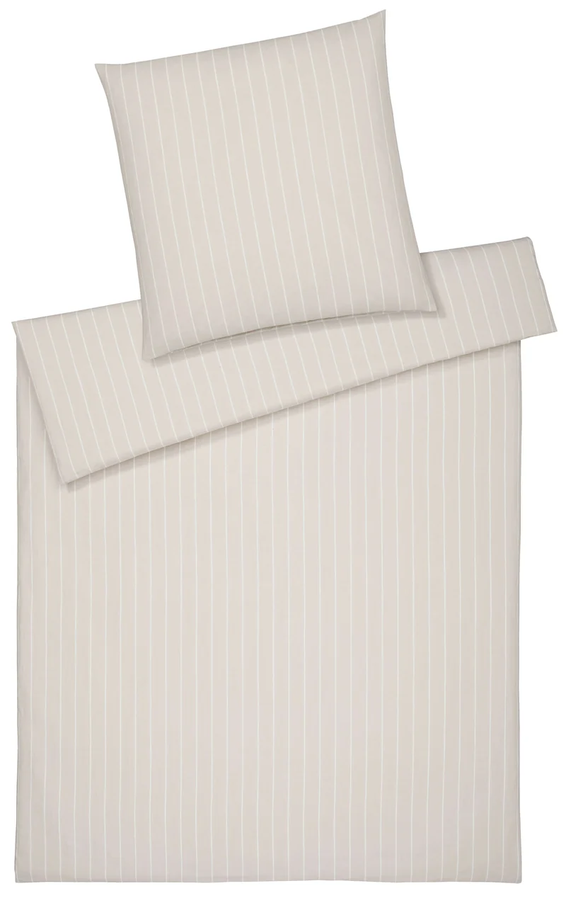 Halbleinen Bettwäsche Cozy mit schlichten Streifen