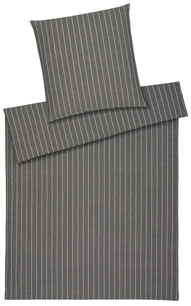 Halbleinen Bettwäsche Cozy mit schlichten Streifen