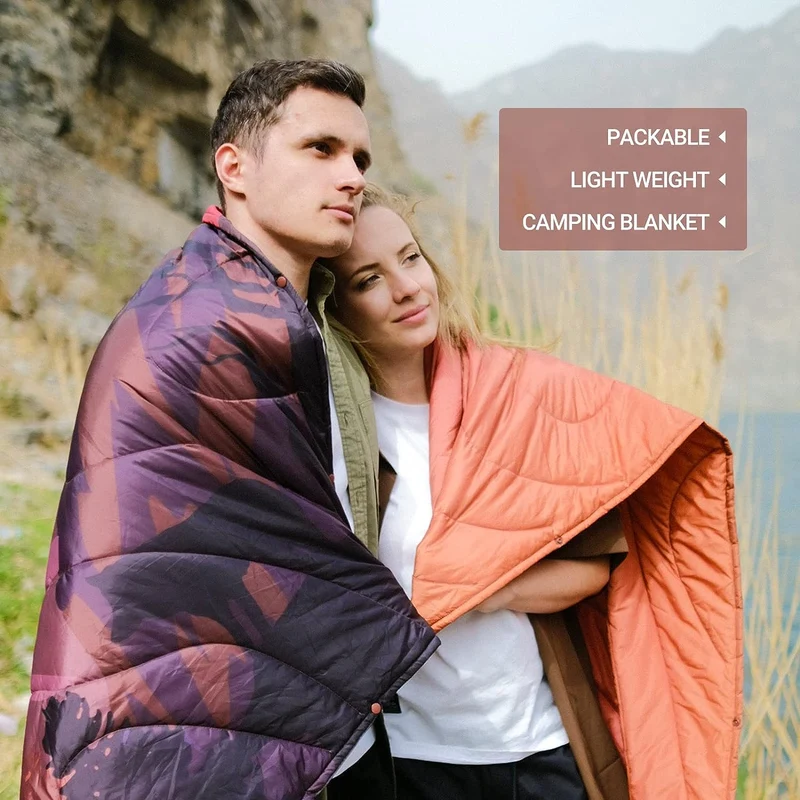 Sunset Clow Puffy Blanket