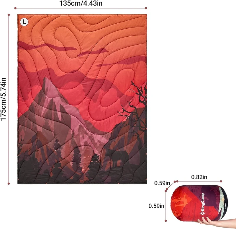 Sunset Clow Puffy Blanket