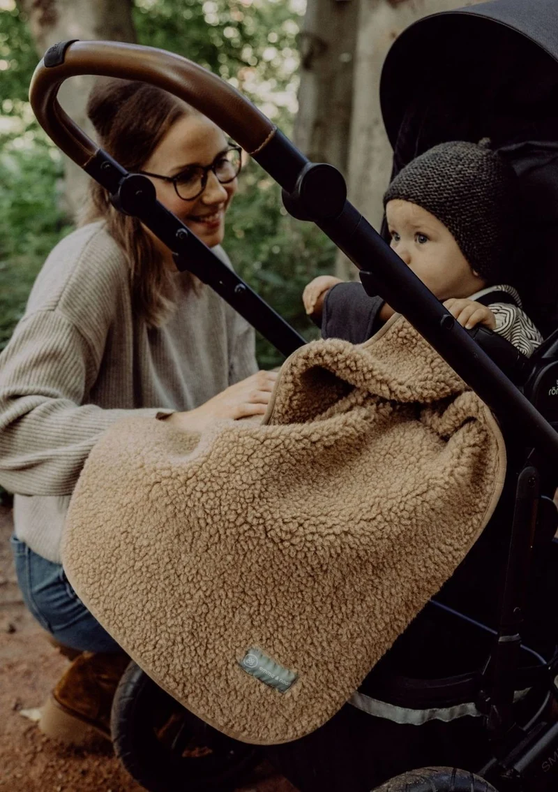 Merino Teddy Kuscheldecke Essential Taupe 90 x 75 cm