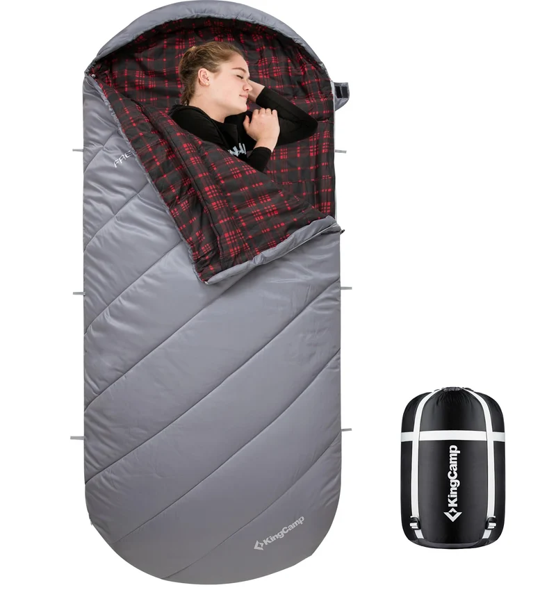 43F Plus Size Flannel 3-4 Season Sleeping Bag