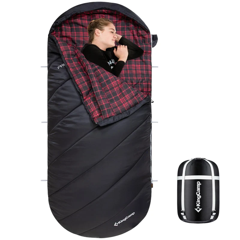 43F Plus Size Flannel 3-4 Season Sleeping Bag