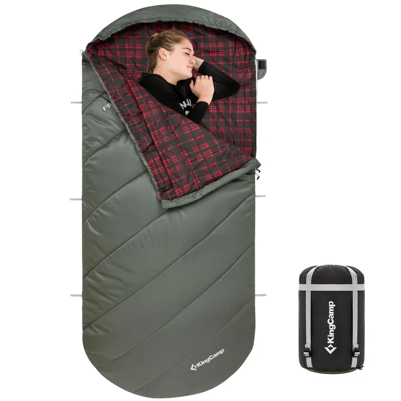 43F Plus Size Flannel 3-4 Season Sleeping Bag