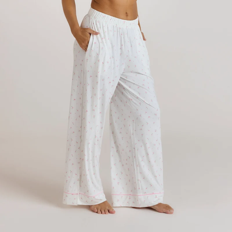 Modal Pyjamahose - Florales Muster