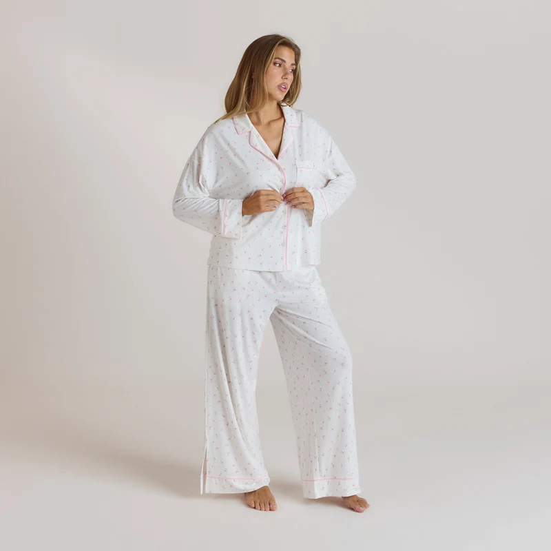 Modal Pyjamahose - Florales Muster