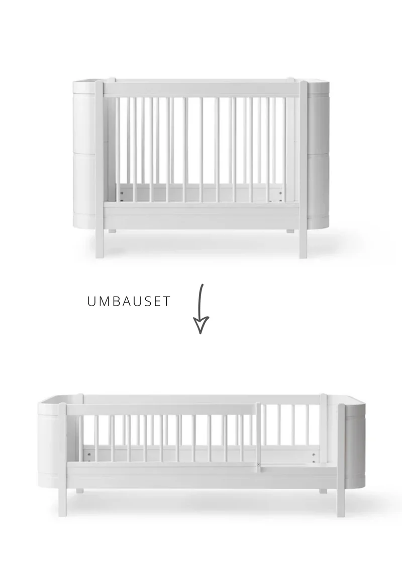 Umbauset für 'Wood Mini+' Babybett zum Juniorbett Weiß