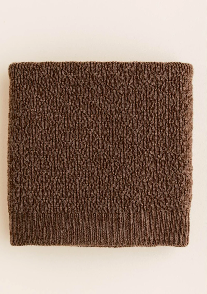Merino Decke 'Dora' Mocha