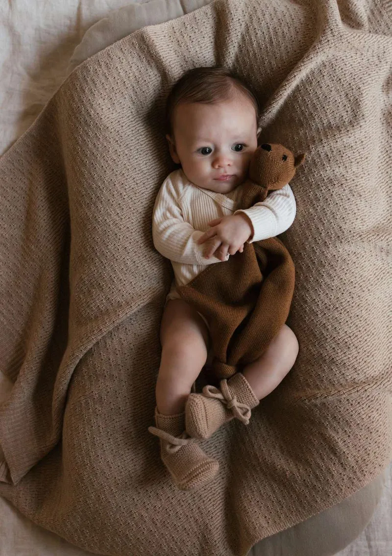Merino Decke 'Dora' sand