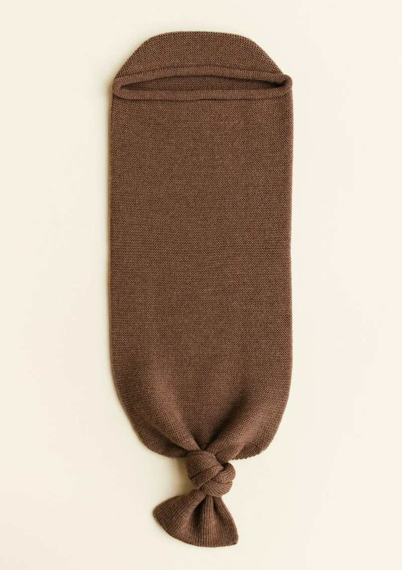 Merino Strick-Pucksack 'Cocoon' Mocha