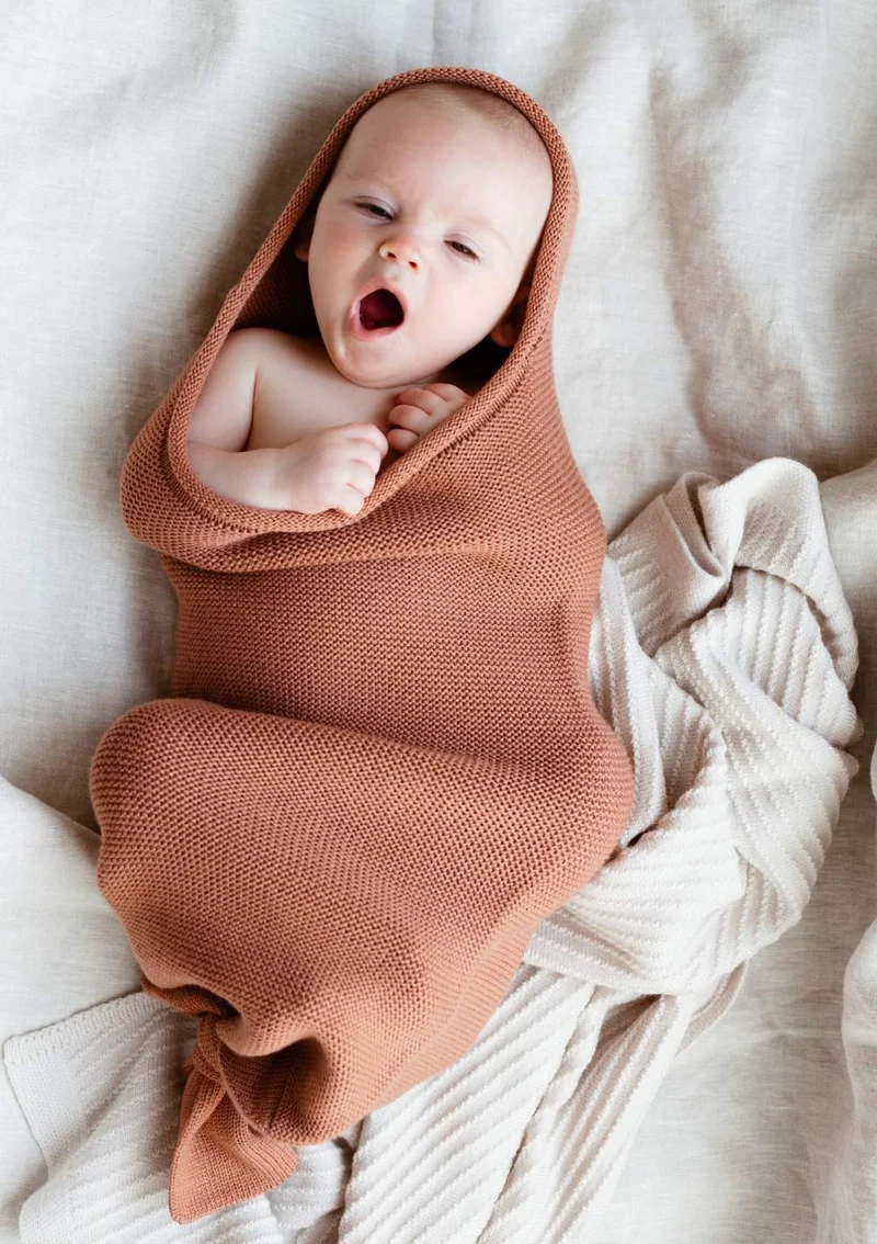 Merino Strick-Pucksack 'Cocoon' Mocha