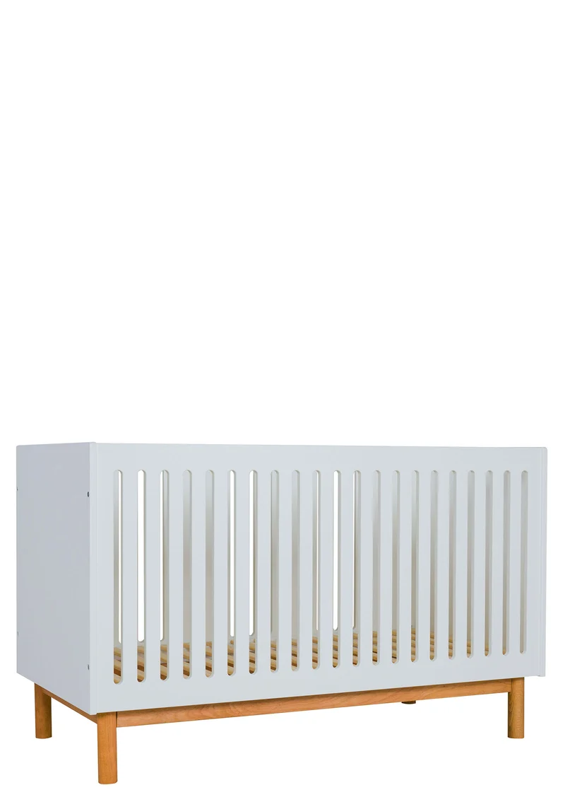 2-in-1 Babybett Bank 'Mood' Weiß 140 x 70 cm