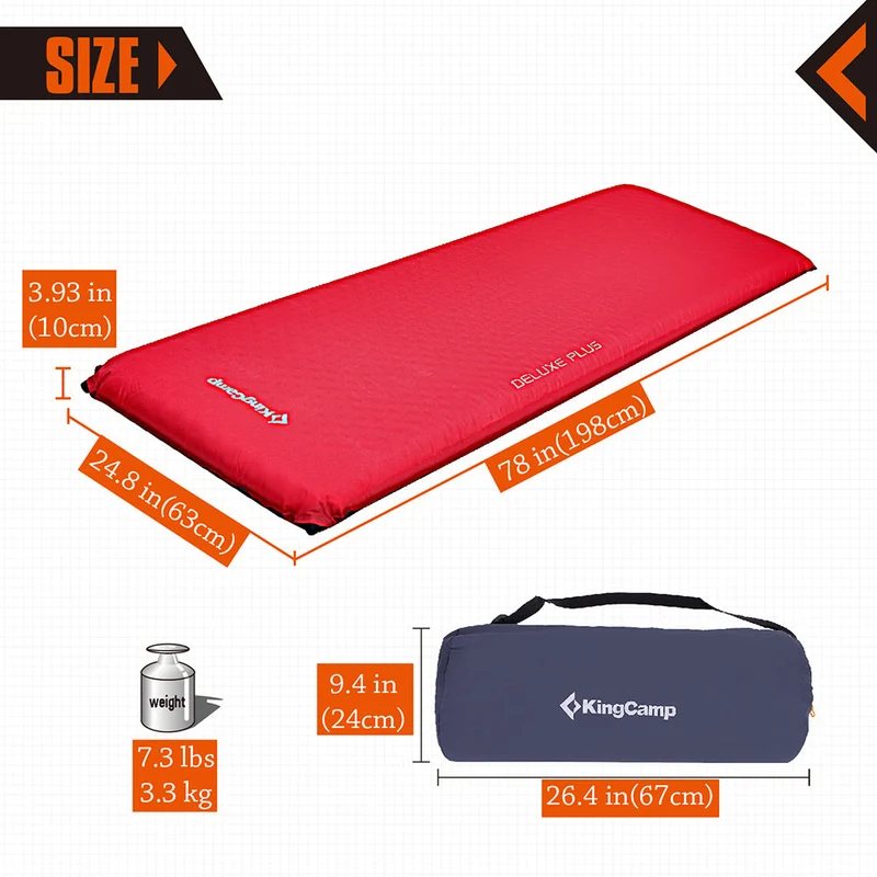 Single Self Inflating Plus Size Sleeping Pad
