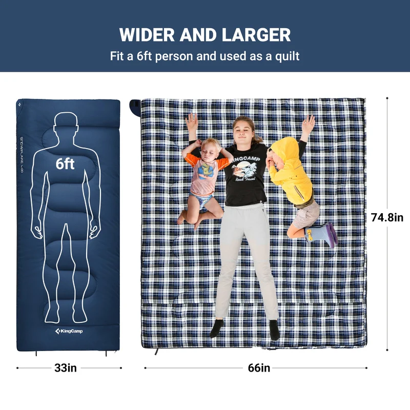 32F 3 Season Cotton Flannel Sleeping Bag