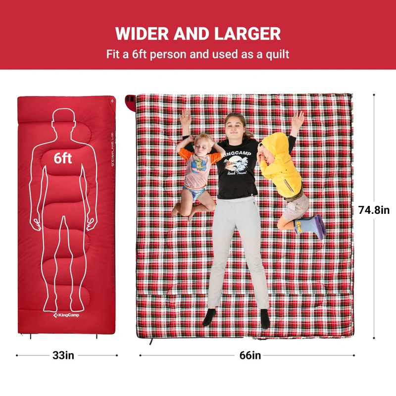 32F 3 Season Cotton Flannel Sleeping Bag