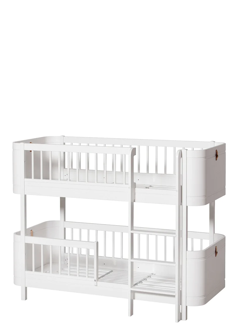 halbhohes Etagenbett 'Wood Mini+' weiß 162 x 68 cm