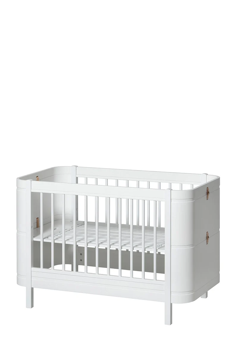 Babybett 'Wood Mini+' Weiß 122-162 x 68 cm
