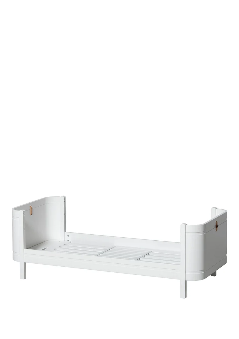 Babybett 'Wood Mini+' Weiß 122-162 x 68 cm
