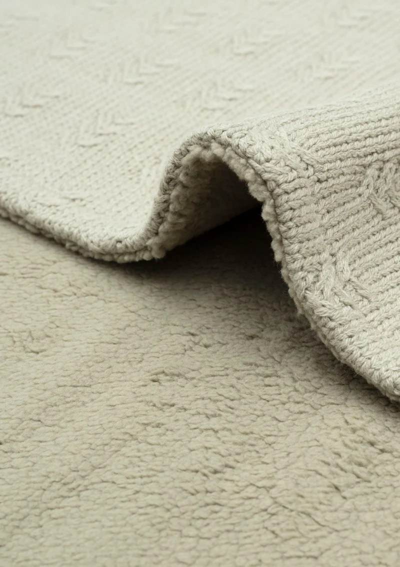 Decke Wiege 'Grain Knit' Velvet Olive Green 100 x 75 cm