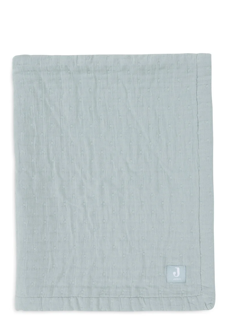 Musselin Decke Wiege 'Jacquard' Sea Green 100 x 75 cm