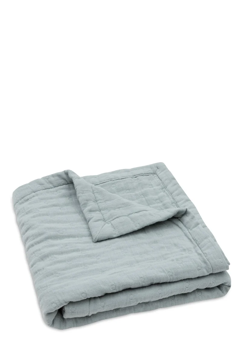 Musselin Decke Wiege 'Jacquard' Sea Green 100 x 75 cm