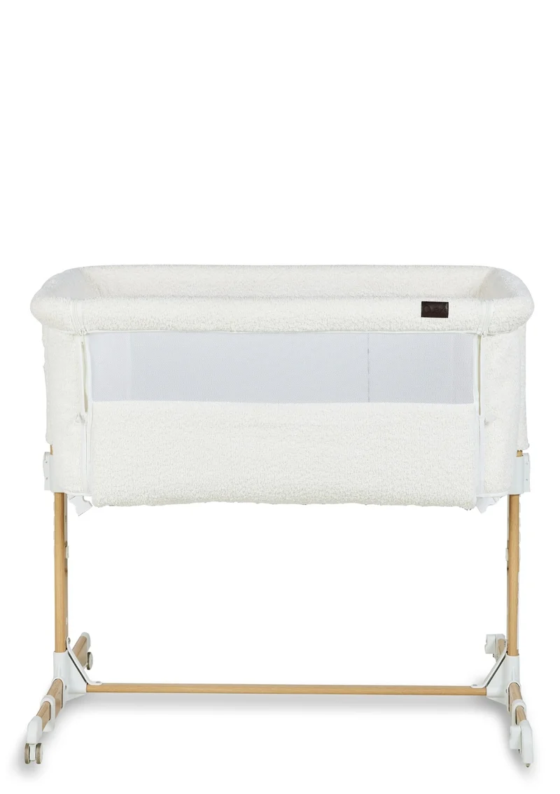 Beistellbett 'Side by Side' Natural Bouclé Cream 84 x 50 cm