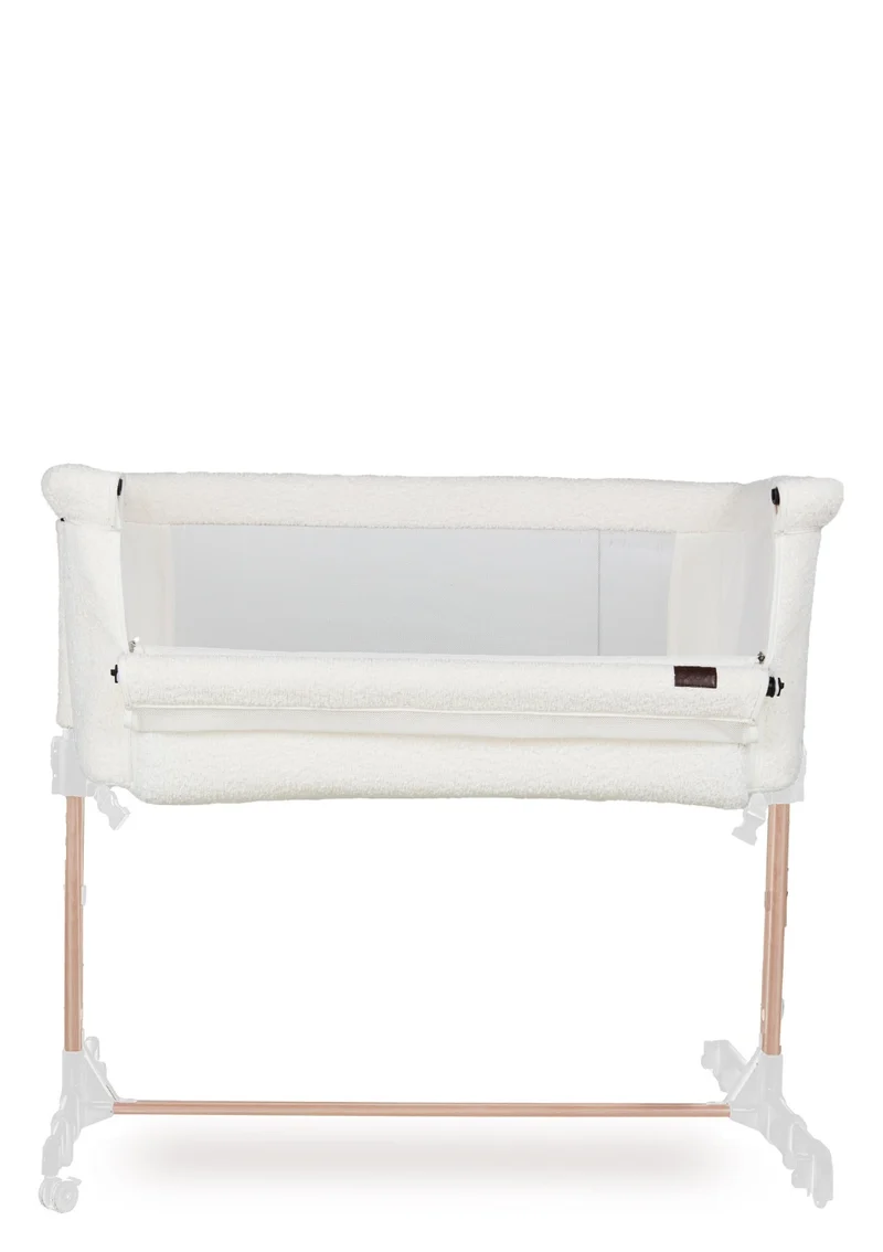 Beistellbett 'Side by Side' Natural Bouclé Cream 84 x 50 cm