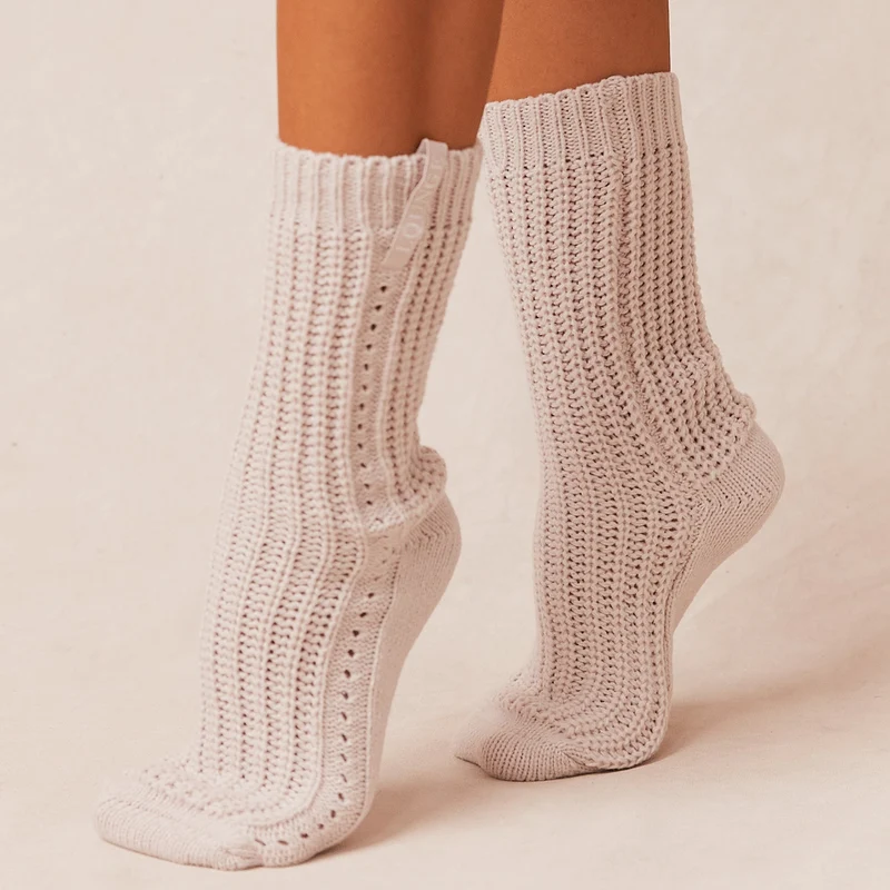 Snooze Gestrickte Socke - Crèmefarben