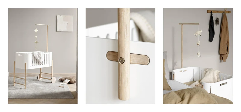 Himmelstange für Beistellbett 'Wood' Eiche