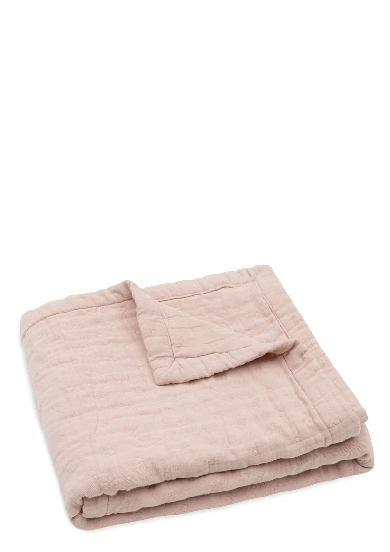 Musselin Decke Wiege 'Jacquard' Wild Rose 100 x 75 cm