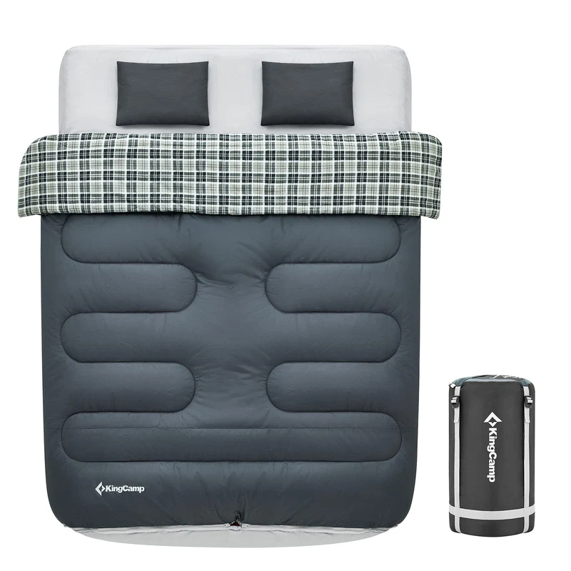 42F Versatile Double Envelope Sleeping Bag with Pillow