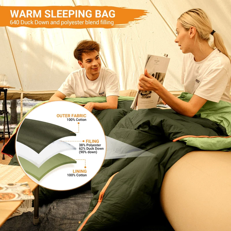 0 Degree Recycled Down & Cotton Sleeping Bag
