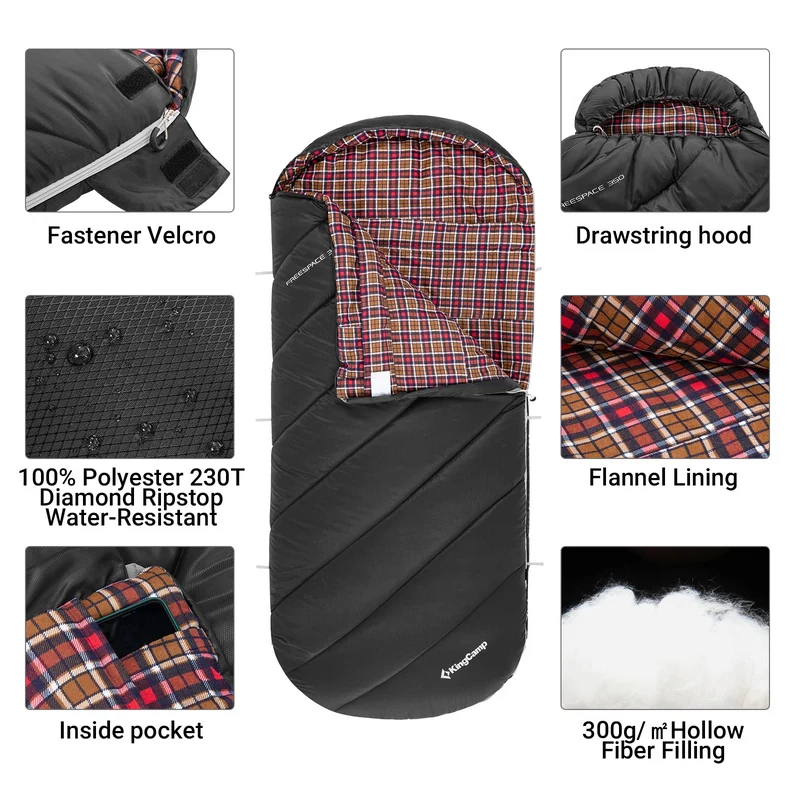 34F Extra Wide Sleeping Bag for Youth