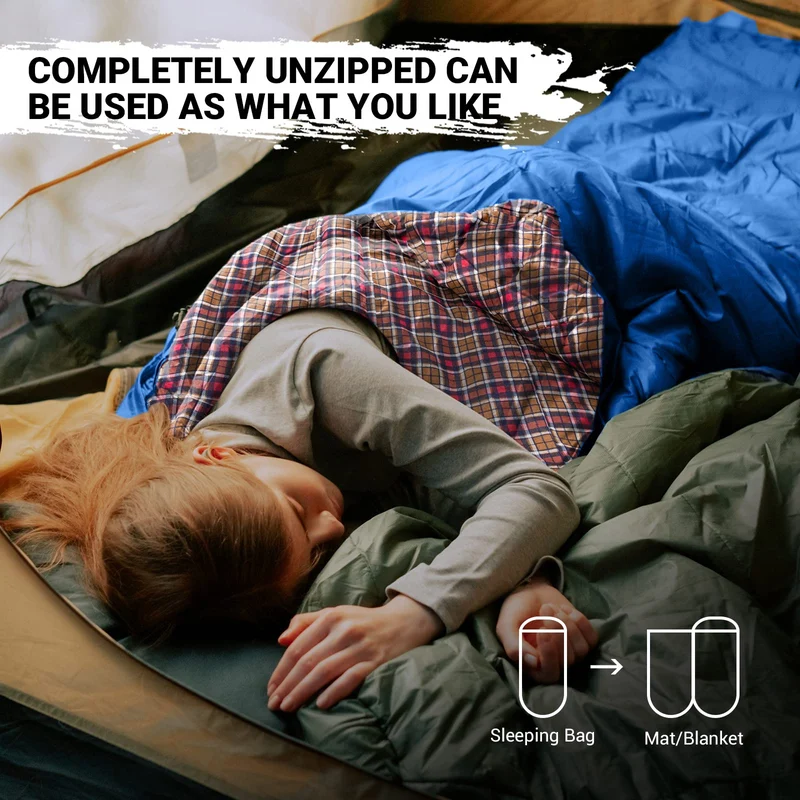 34F Extra Wide Sleeping Bag for Youth