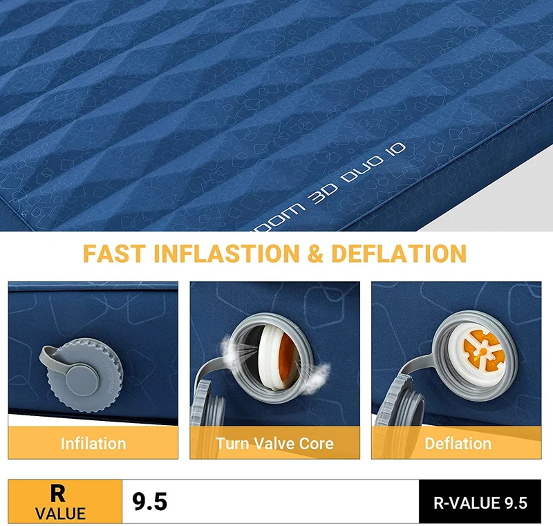 Freedom 3D DUO 10 Double Self-Inflating Camping Pad