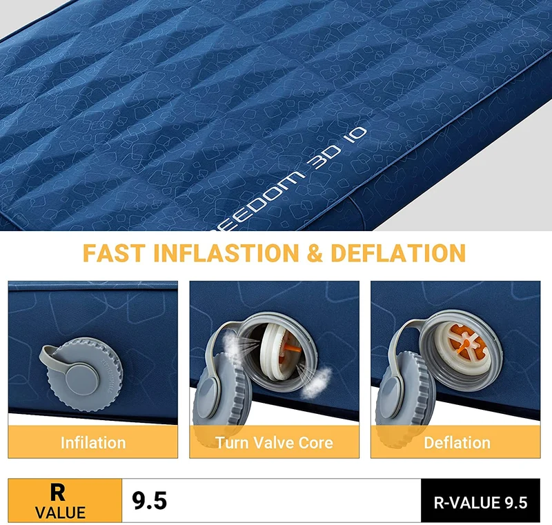 Freedom 3D 10 Single Self-Inflating Camping Pad