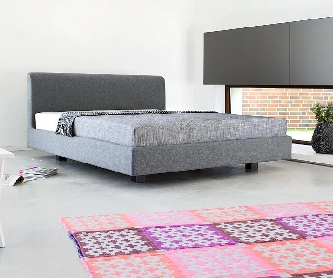 Polsterbett 180x200 mit Kopfteil Cosy-S light grey