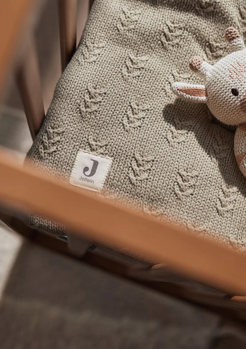 Krabbeldecke 'Grain Knit' Olive Green 95 x 75 cm