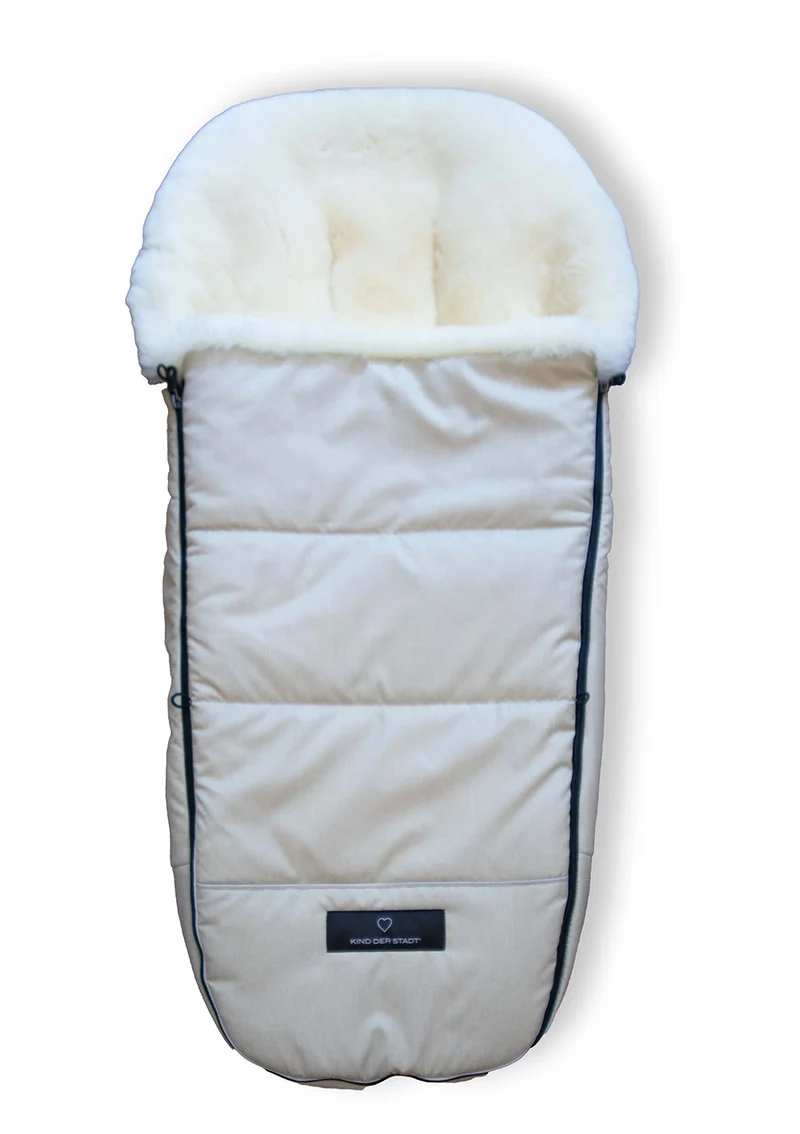 Premium Lammfell-Fußsack Limited Edition dune beige