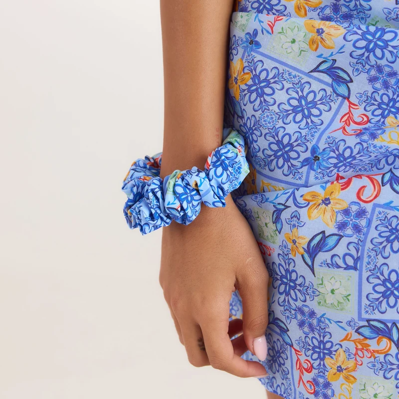 Mosaic Haargummi - Blau-Druck