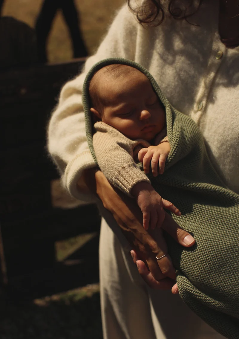 Merino Strick-Pucksack 'Cocoon' Artichoke